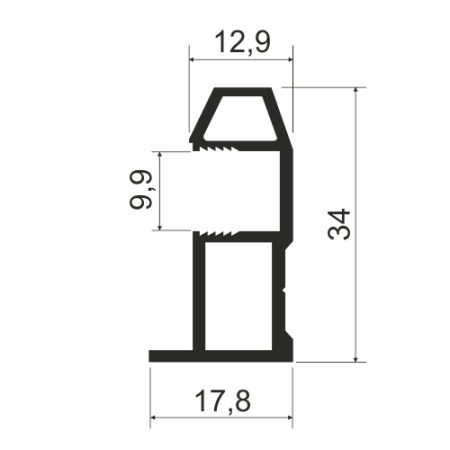 Профиль вертикальный MS161 Шампань (A06)